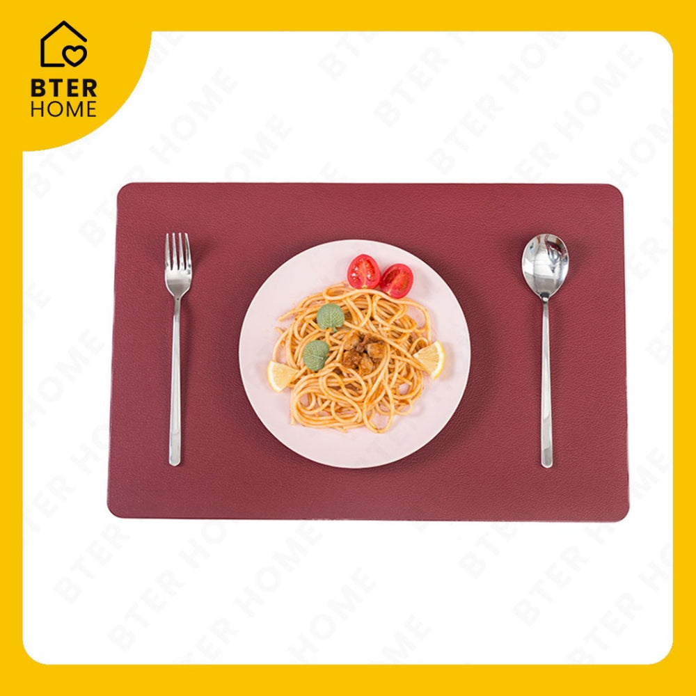 Bter Home Tatakan Piring Placemat Polos Custom Ukuran Anti Slip Tahan Panas PVC Premium Mudah Dibersihkan