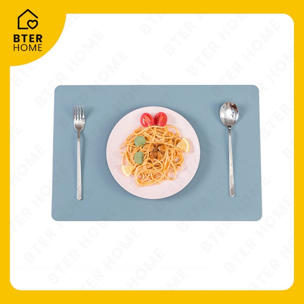 Bter Home Tatakan Piring Placemat Polos Custom Ukuran Anti Slip Tahan Panas PVC Premium Mudah Dibersihkan