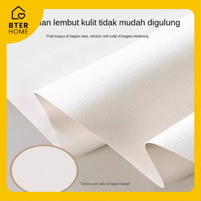 Bter Home Tatakan Piring Placemat Garis Abstrak Minimalis Beige Anti Slip Tahan Panas PVC Premium Mudah Dibersihkan - image 8