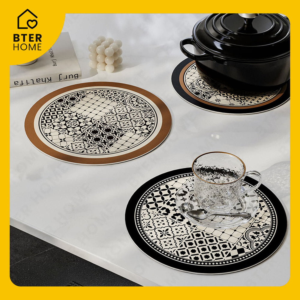 Bter Home Tatakan Gelas Mangkok Piring Premium – Motif Estetik & Anti Slip, Anti Air - image 3