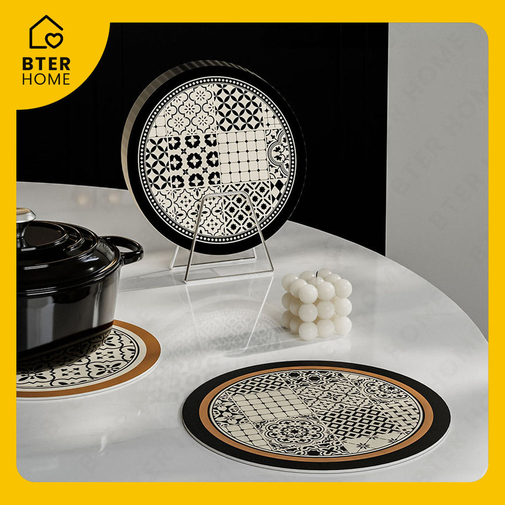 Bter Home Tatakan Gelas Mangkok Piring Premium – Motif Estetik & Anti Slip, Anti Air - image 4