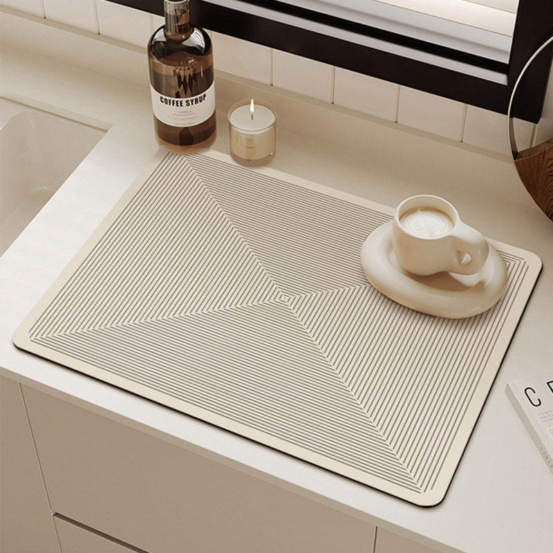 Bter Home Motif Garis Geometris Alas Meja Dapur Serap Air Minimalis untuk Coffee Corner