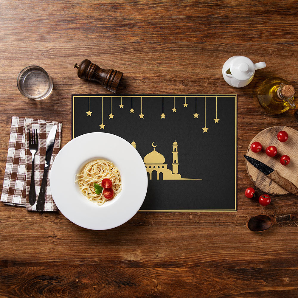 Bter Home Tatakan Piring Placemat PVC Premium Masjid Bintang Gantung Anti Air - image 2