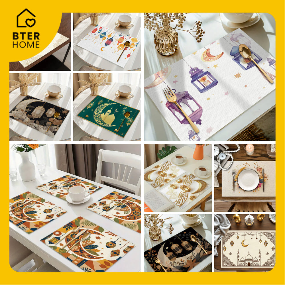 Bter Home Taplak Meja Placemat PVC Premium Ramadan Idul Fitri Best Seller Series Motif Islami - BH5126