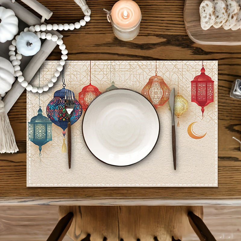 Bter Home Taplak Meja Placemat PVC Premium Ramadan Idul Fitri Series Exclusive Gold Collection - image 7