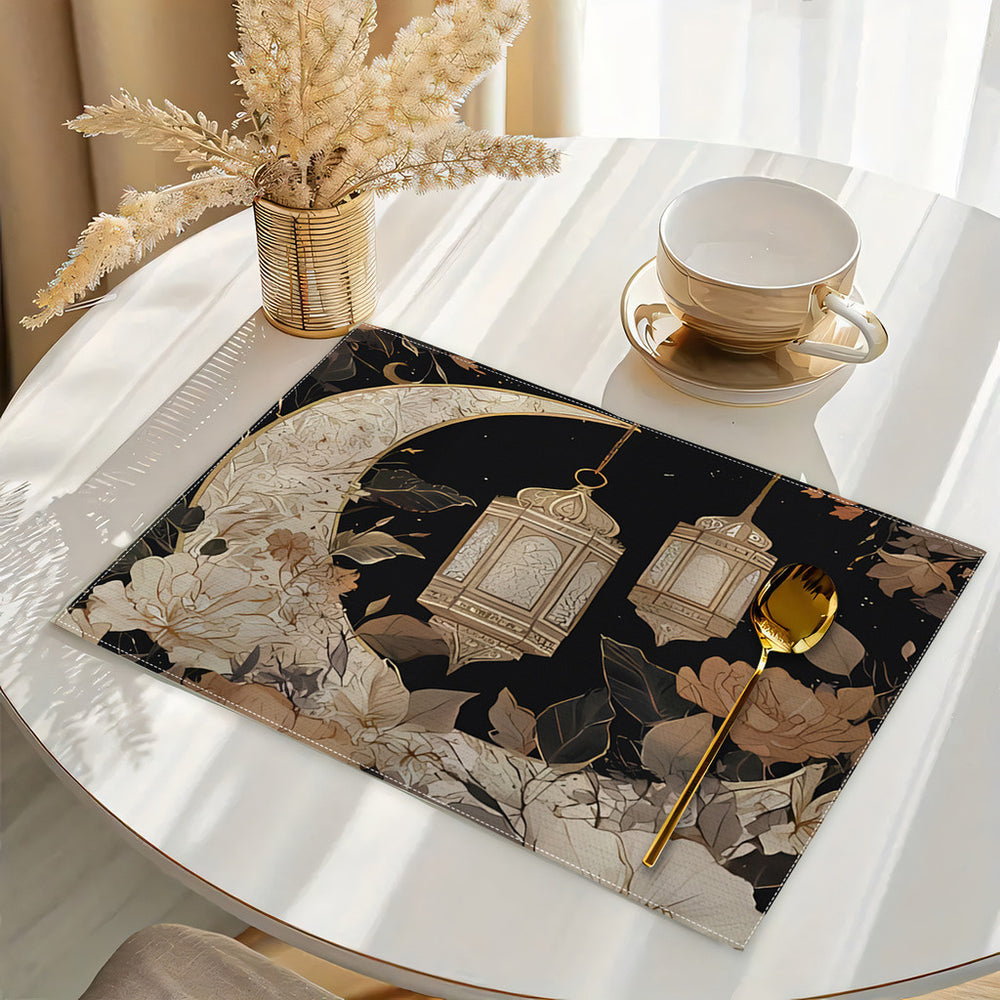 Bter Home Taplak Meja Placemat PVC Premium Ramadan Idul Fitri Complete Series Motif Islami