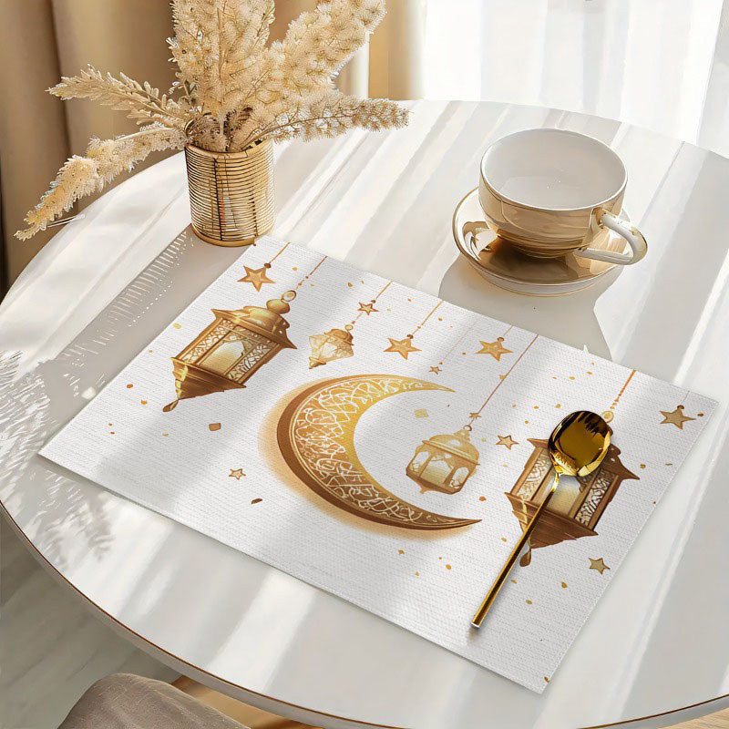 Bter Home Taplak Meja Placemat PVC Premium Ramadan Idul Fitri Series Exclusive Gold Collection - image 6